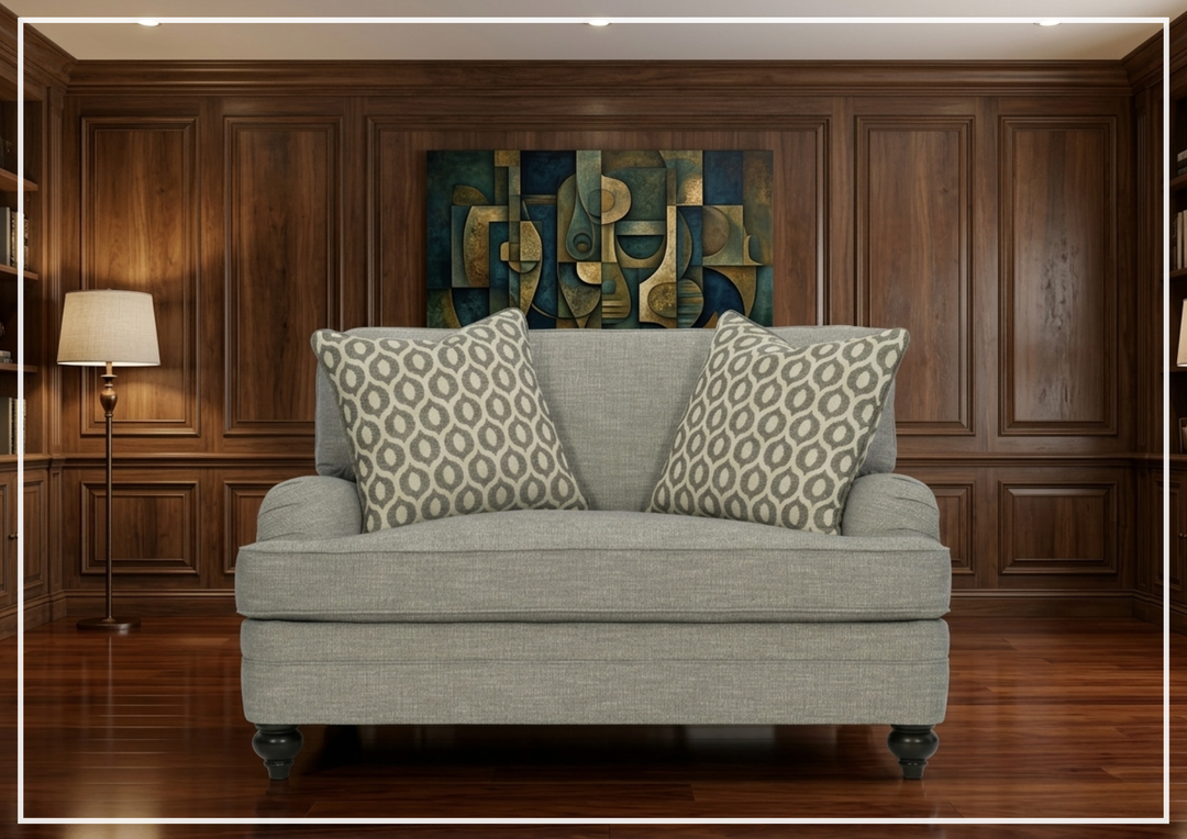 Tarleton Fabric Chair And A Half | Curved Arms | Bernhardt
