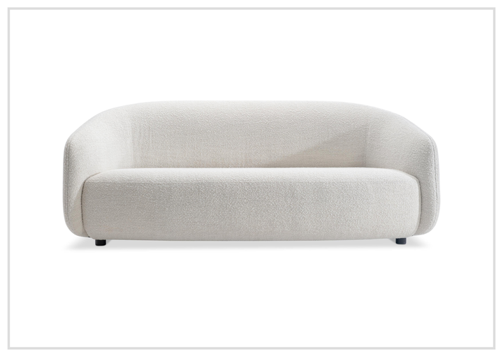 Devon White Fabric Sofa | Padded Track Arm | Bench Cushion | Bernhardt