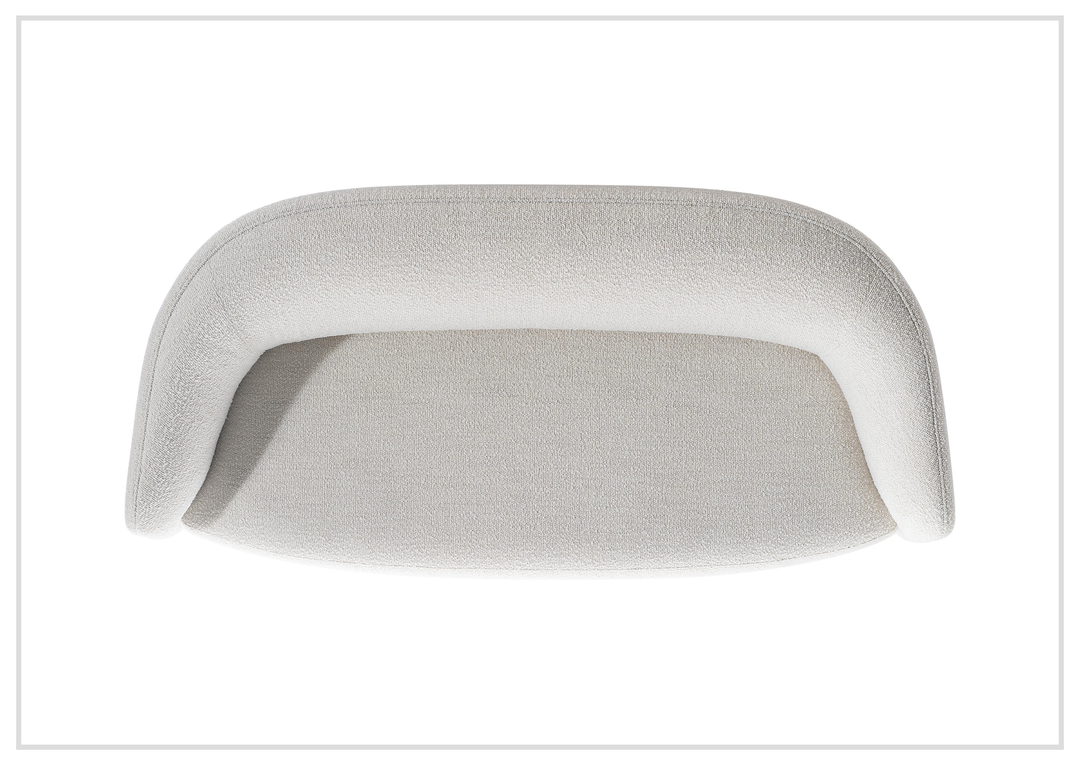 Devon White Fabric Sofa | Padded Track Arm | Bench Cushion | Bernhardt