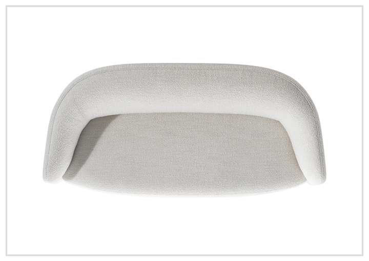 Devon White Fabric Sofa | Padded Track Arm | Bench Cushion | Bernhardt