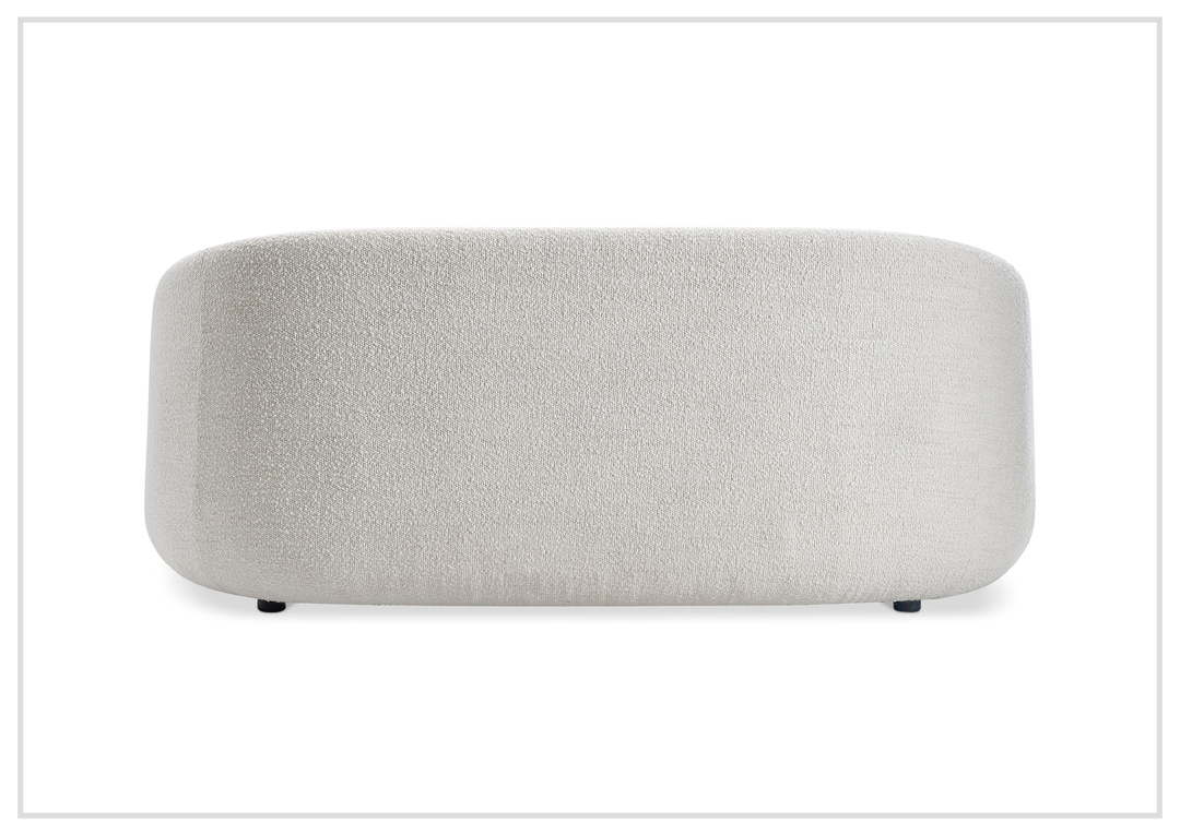Devon White Fabric Sofa | Padded Track Arm | Bench Cushion | Bernhardt