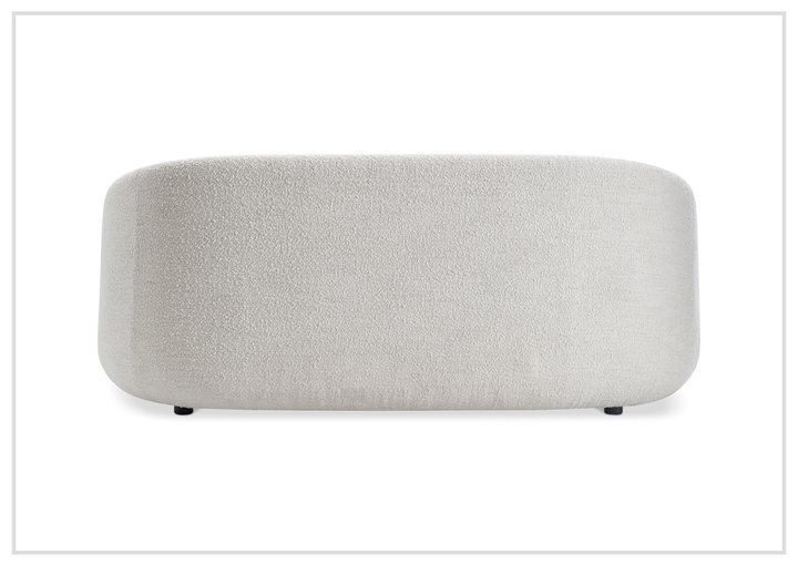 Devon White Fabric Sofa | Padded Track Arm | Bench Cushion | Bernhardt