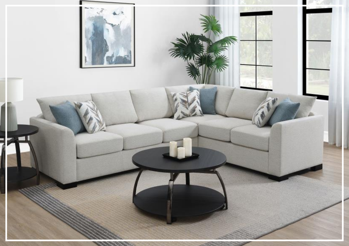 Tess 3-Piece Queen Sleeper Sectional | Track Arms | Gio Italia - Jennihome