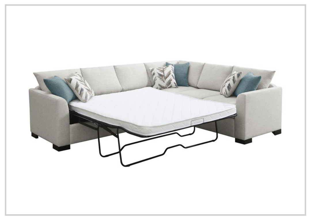 Tess 3-Piece Queen Sleeper Sectional | Track Arms | Gio Italia - Jennihome