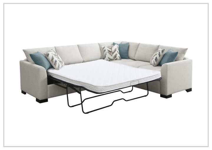 Tess 3-Piece Queen Sleeper Sectional | Track Arms | Gio Italia - Jennihome