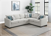 Tess 3-Piece Queen Sleeper Sectional | Track Arms | Gio Italia - Jennihome