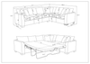 Tess 3-Piece Queen Sleeper Sectional | Track Arms | Gio Italia - Jennihome