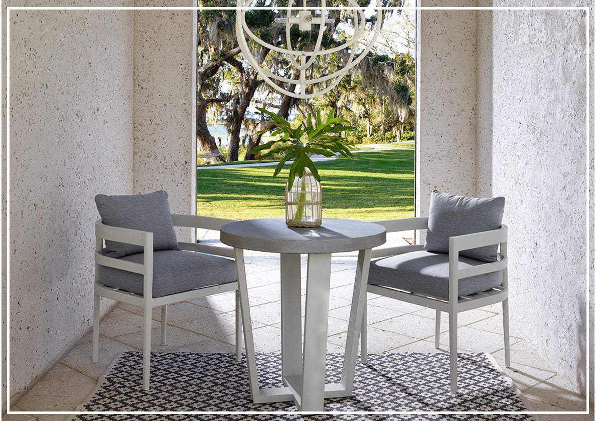 Coastal Living South Beach Outdoor Rectangular Gray Dining Chair