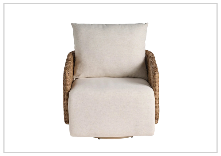 Universal Furniture Enzo Fabric Beige Swivel Chair-Jenni Home