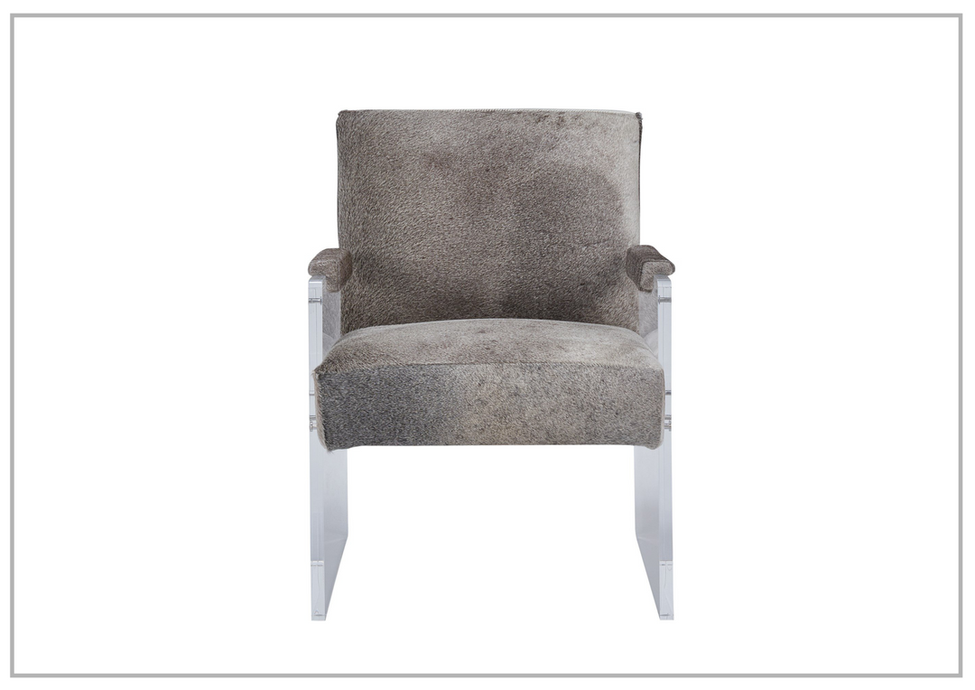 Universal Brickell Leather Accent Chair – Grey