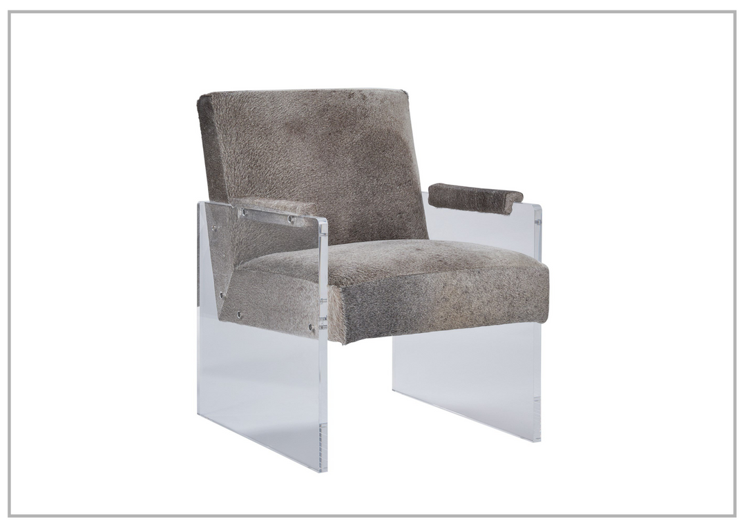 Universal Brickell Leather Accent Chair – Grey