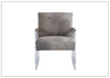 Universal Brickell Leather Accent Chair – Grey