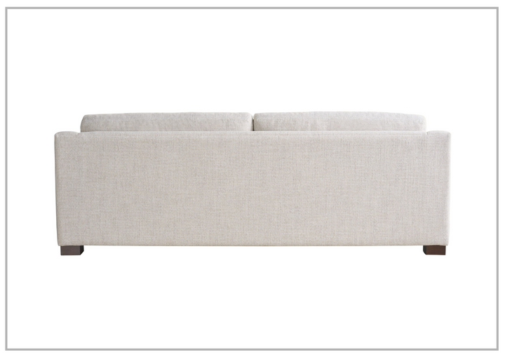 Universal Furniture Brooklyn Fabric Sofa With Throw Pillows in White