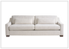 Universal Furniture Brooklyn Fabric Sofa With Throw Pillows in White