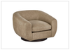 Universal Furniture Fitz Leather Brown Swivel Chair-Jenni Home