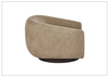 Universal Furniture Fitz Leather Brown Swivel Chair-Jenni Home
