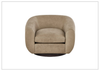 Universal Furniture Fitz Leather Brown Swivel Chair-Jenni Home