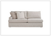 Universal Furniture Hadlee L-Shape Sectional Fabric Sofa in Beige with Boxed Legs