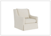 Universal Furniture Hudson Fabric Beige Rectangular Swivel Chair with Ivory Finish-Jenni Home