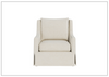 Universal Furniture Hudson Fabric Beige Rectangular Swivel Chair with Ivory Finish-Jenni Home