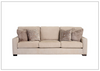 Universal Furniture Hunter Leather 3-Seater Stationary Sofa with Boxed Legs