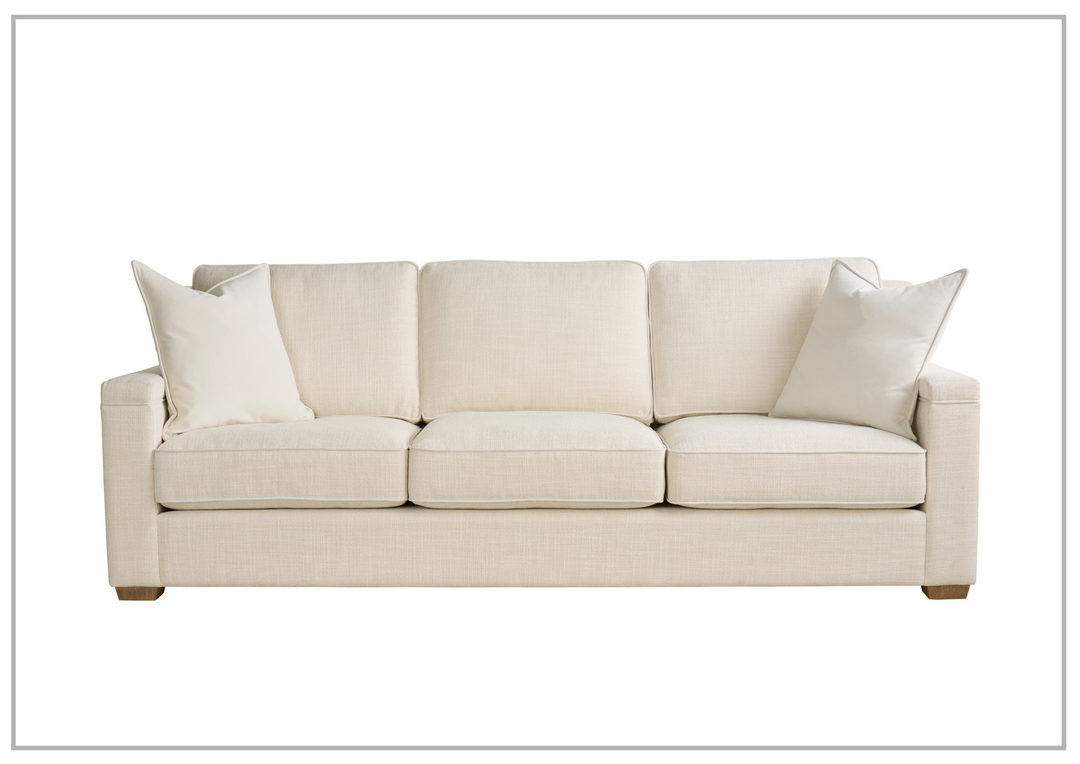 Universal Furniture Leah Asbury Oatmeal Fabric Sofa in Beige