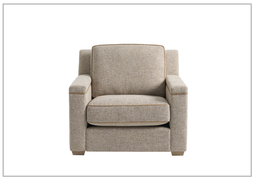 Universal Furniture Liam Fabric Brown Sofa Chair with Cushioned Back-Jenni Home