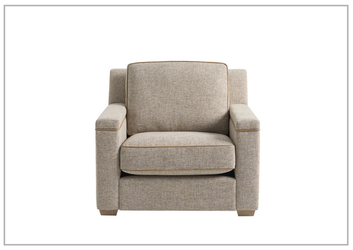 Universal Furniture Liam Fabric Brown Sofa Chair with Cushioned Back-Jenni Home