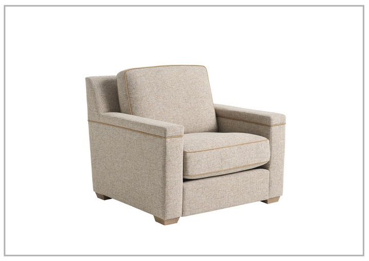 Universal Furniture Liam Fabric Brown Sofa Chair with Cushioned Back-Jenni Home