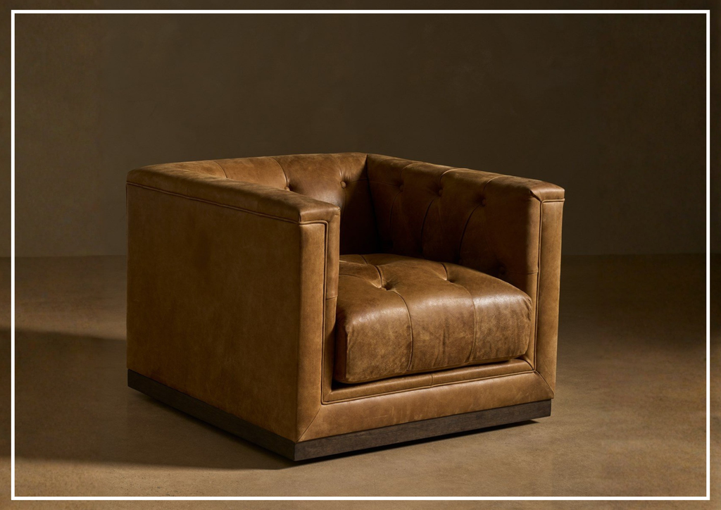 Universal Furniture Quinn Leather Swivel Accent Chair-Jenni Home