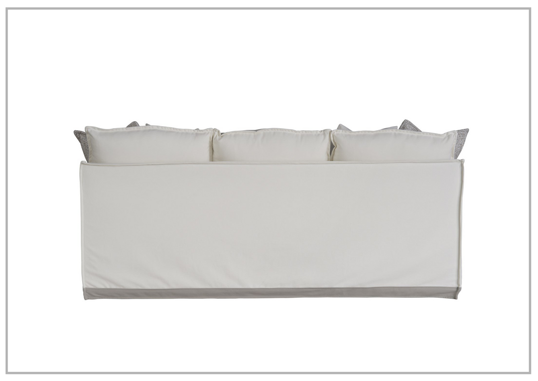 Universal Furniture Siesta Key 3-Seater Fabric Sofa in White With Pillows