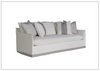 Universal Furniture Siesta Key 3-Seater Fabric Sofa in White With Pillows