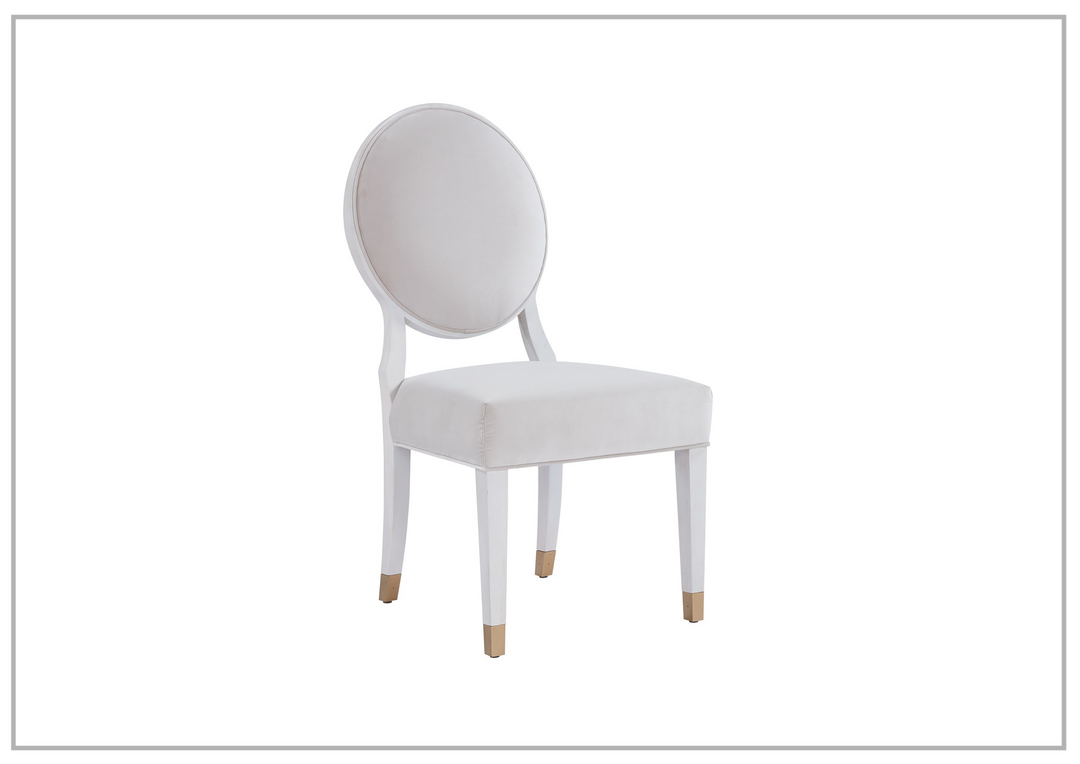 Universal Love Joy Bliss Oval Side Chair in White