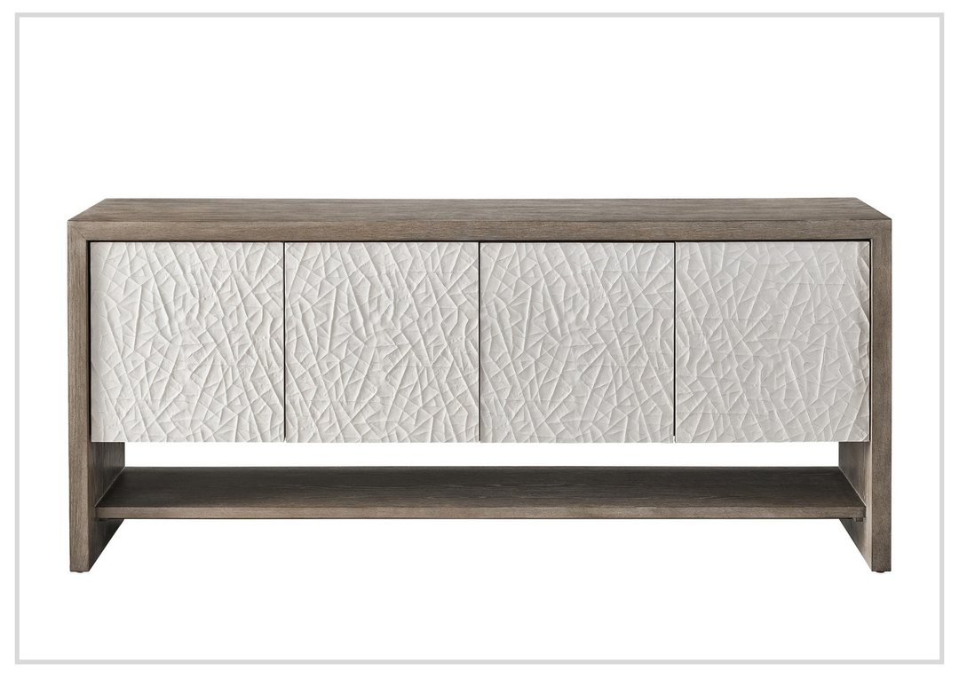 Universal San Roque Console With Geometric Patterned Doors