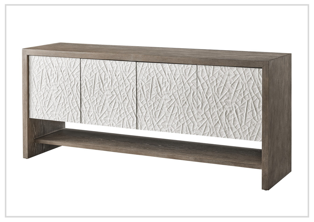 Universal San Roque Console With Geometric Patterned Doors