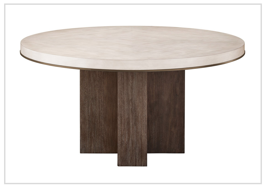 Universal Topanga Round Dining Table in Beige