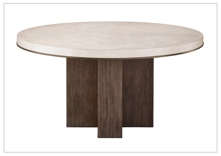 Universal Topanga Round Dining Table in Beige