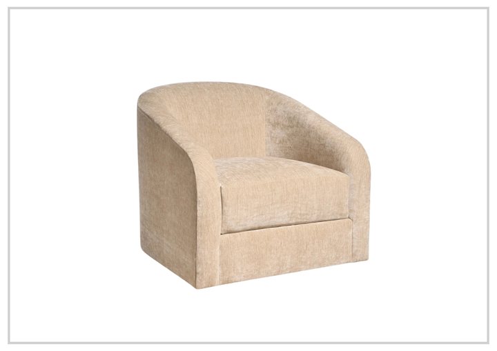 Universal Furniture Dylan Fabric Swivel Accent Chair in Beige-Jenni Home