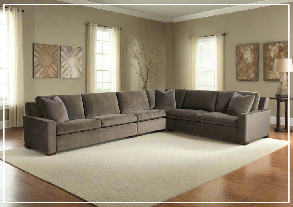 Universal Furniture Fletcher 4-Piece Sectional Fabric Sofa in Dark Gray-jennihome.com
