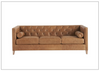 Universal Furniture Griffith Park Wenston 3-Seater Sofa in Brown with Bolster Cushions