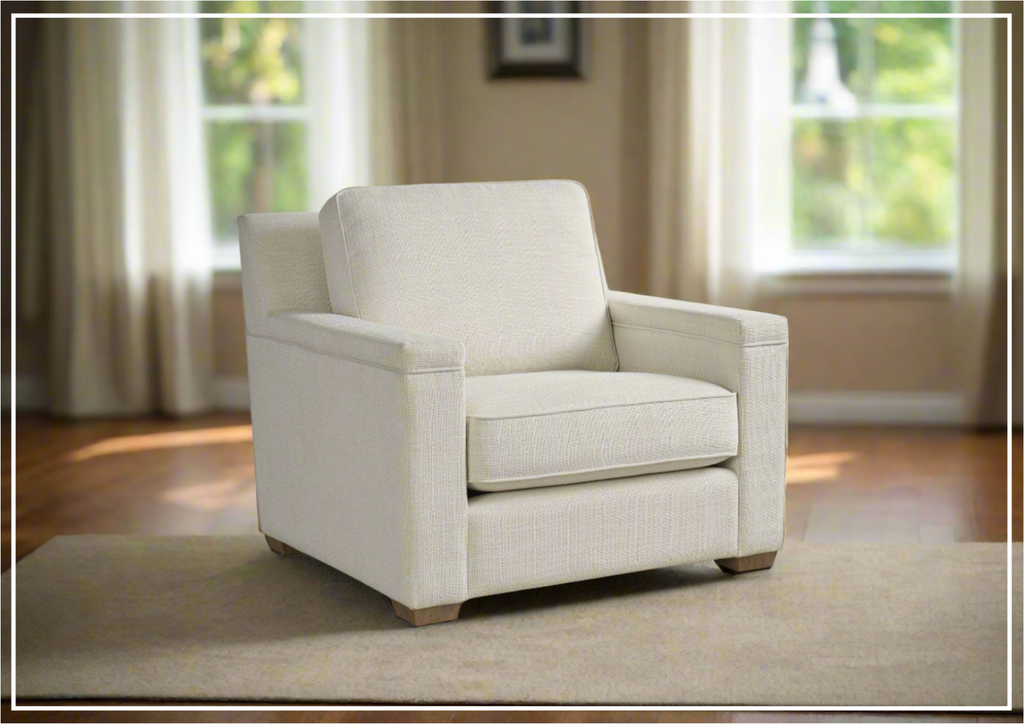 Universal Furniture Leah Beige Fabric Rectangular Sofa Chair-Jenni Home