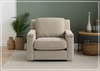 Universal Furniture Liam Fabric Brown Sofa Chair with Cushioned Back-Jenni Home
