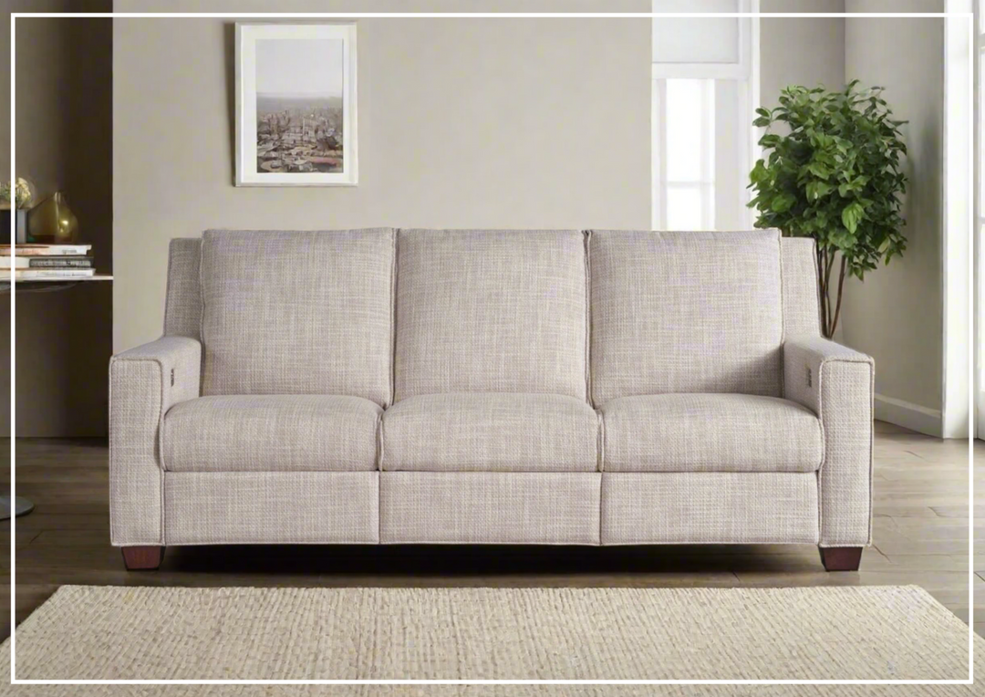 Universal Furniture Tucker Power Reclining Sofa in Fabric/Leather