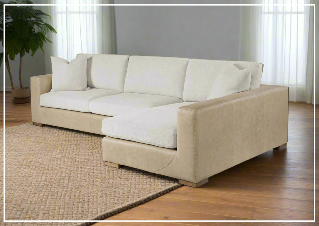 Universal Furniture Shelborne Beige L-Shape Sectional Sofa