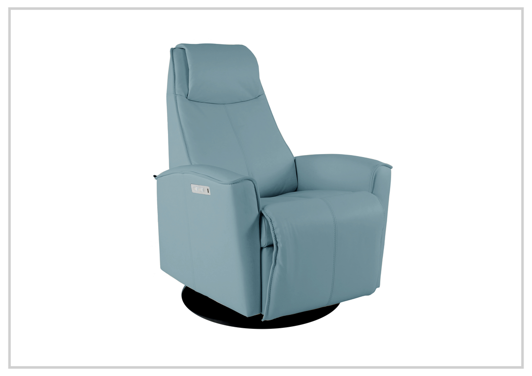 Urban Leather Power Recliner Chair | Swivel Glider Base | Fjords - Jennihome