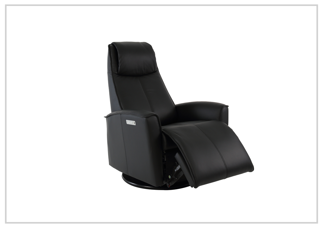 Urban Leather Power Recliner Chair | Swivel Glider Base | Fjords - Jennihome