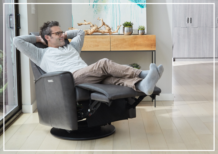 Urban Leather Power Recliner Chair | Swivel Glider Base | Fjords - Jennihome
