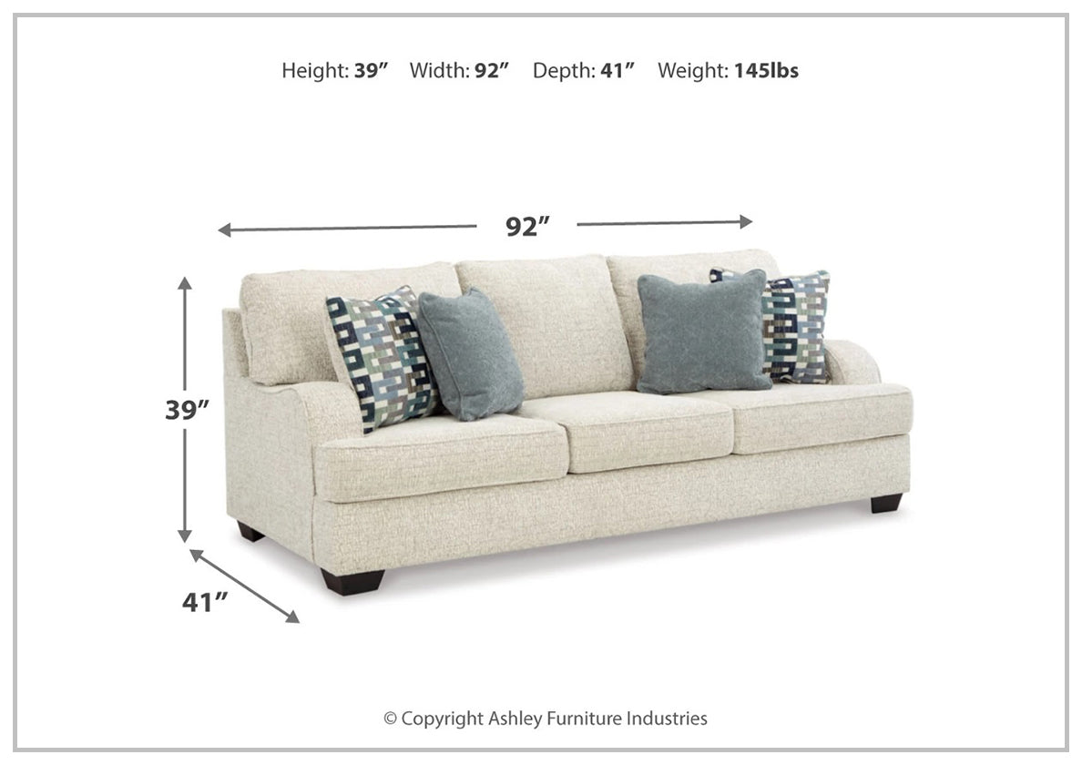 Gio Italia Valeria 3-Seater Fabric Queen Sleeper Sofa