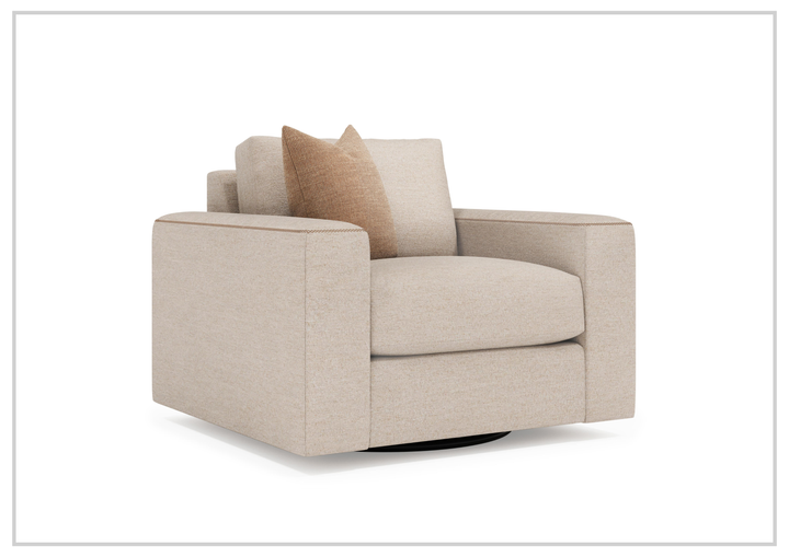 Vaughn Fabric Swivel Chair | Oversized Track Arm | Bernhardt