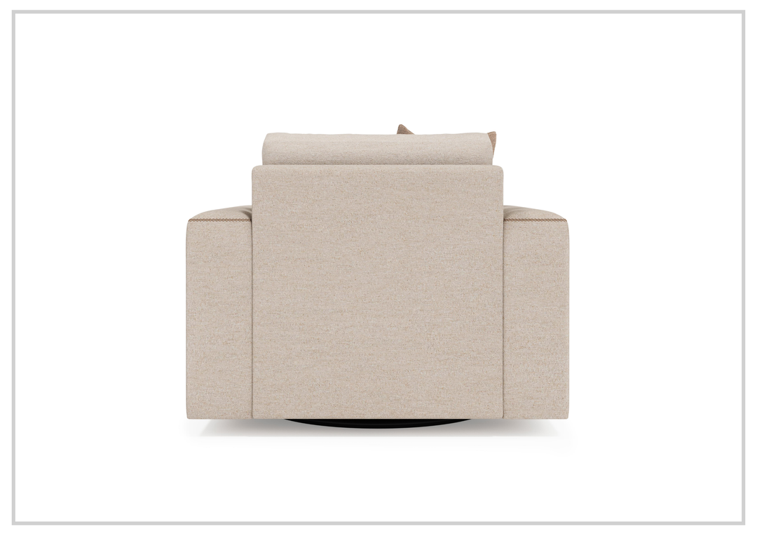 Vaughn Fabric Swivel Chair | Oversized Track Arm | Bernhardt
